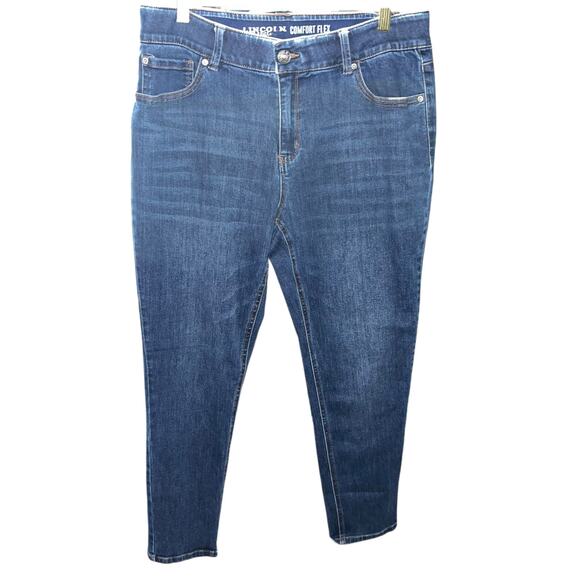 Lincoln Outfitted Comfort Flex womens Jeans Medium Wash Size 12 Denim - Picture 8 of 9